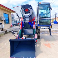 Camion malaxeur à béton tout-terrain autochargeant équipé d'un réservoir d'eau pour la production de béton sur chantier à distance