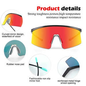 نظارات شمسية رياضية مخصصة كبيرة الحجم للبيكلبول، خفيفة الوزن وآمنة، مستقطبة وعاكسة للضوء - Product Image 6