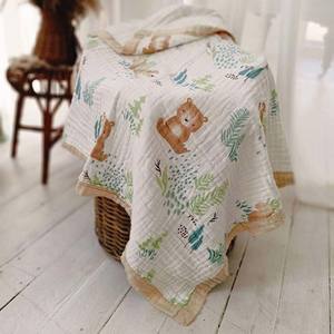 Super suave transpirable cómodo bebé envoltura Swaddle venta al por mayor <span class=keywords><strong>de</strong></span> bambú algodón bebé muselina <span class=keywords><strong>sueño</strong></span> manta 47*47 - Product Image 3