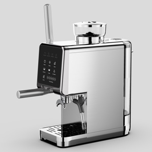 Máquina de Espresso Semiautomática de Doble Caldera de Acero Inoxidable Pulido con Tamper, Cafetera Doméstica - Product Image 4