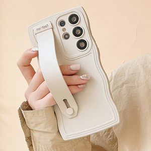 New kẹo màu lớn lượn sóng Cạnh TPU lỏng trường hợp điện thoại cho <span class=keywords><strong>Samsung</strong></span> S25 S24 S23 S22 siêu với dây đeo cổ tay Bracket chống sốc Bìa - Product Image 4