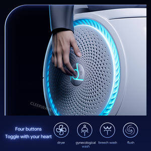 하이 퀄리티 스마트 화장실 숨겨진 물 탱크 모든 기능 자동 청소 자동 지능형 전자 WC 원격 제어 기능 - Product Image 4