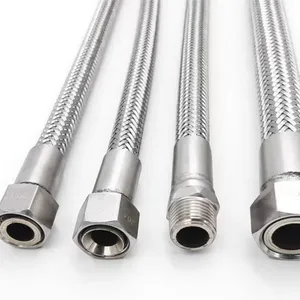 SAE 100R14 Factory Direct Sale High Pressure Stainless Steel 304 Wire Braid PTFE Hydraulic Hoses