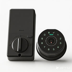 Serrure de porte intelligente biométrique à reconnaissance de veine palmaire, connectée Wi-Fi, avec alarme <span class=keywords><strong>anti</strong></span>-agression et mode confidentialité, idéale pour projets d'appartements locatifs (vente en gros) - Product Image 1