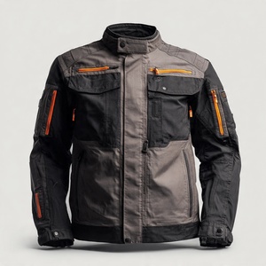 Chaqueta de Motocicleta Unisex, Manga Larga, Resistente al Viento, Diseño Color Block Negro y Verde Oliva, Ropa de Invierno para Motociclistas, 100% Algodón, Secado Rápido - Product Image 5