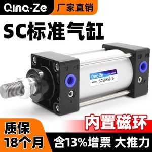 Cylindre pneumatique standard SC 63x100 S avec corps en acier magnétique, usage général - Product Image 4