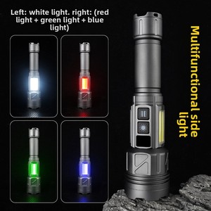Linterna Láser Blanca SA-M118 <span class=keywords><strong>de</strong></span> 5 Velocidades + Luz Lateral <span class=keywords><strong>de</strong></span> Cuatro Colores con 6 Niveles <span class=keywords><strong>de</strong></span> Atenuación, Recargable, Ultrabrillante, <span class=keywords><strong>de</strong></span> <span class=keywords><strong>Largo</strong></span> <span class=keywords><strong>Alcance</strong></span>, LED, para Camping - Product Image 3