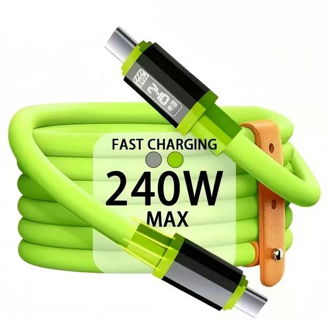 New 240W Digital Display Super Fast Charging Data Cable Type-c Mobile Flash Charging Fully Compatible Charging Line 6A Cable