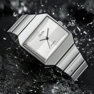 Reloj cuadrado blanco CILOA para hombre, regalo de lujo personalizable, nuevo estilo, alta calidad, moderno, reloj de cuarzo impermeable - Product Image 6