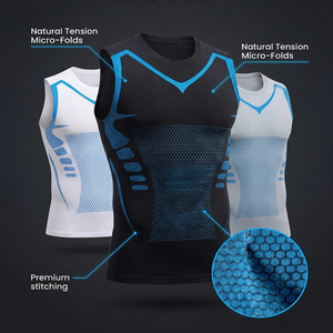 <span class=keywords><strong>Camiseta</strong></span> Interior de Compresión para Hombre, Sin Mangas, de Secado Rápido, Elástica, para Entrenamiento de <span class=keywords><strong>Baloncesto</strong></span> - Product Image 4