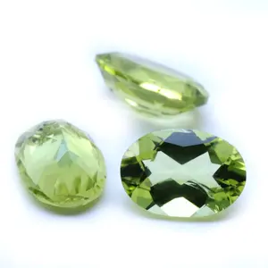 Factory price wholesale oval natural peridot bare stone