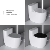 Nouveau modèle de toilette monobloc en céramique, design moderne et minimaliste, pour hôtel, fixation au sol, taille compacte, chasse d'eau à siphon, salle de bain, école