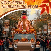 Décoration extérieure géante gonflable en PVC personnalisable pour Thanksgiving : Canard et Queue de Dinde