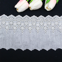 Vente chaude 11.5cm coton broderie dentelle pour vêtements pour femmes Textile de maison élégant français dentelle dentelle fleur chaussures sacs