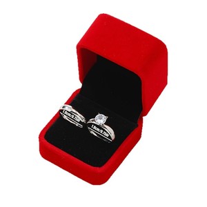 Anillos de Pareja Haomi con Cuatro Garras y Zirconia, Anillo de Acero Inoxidable de Titanio con un Toque de Lujo - Product Image 5