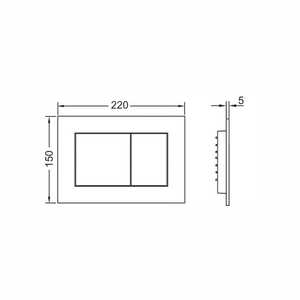 Command Plate Tece Premium White Synthetic <b>Toilet</b> <b>Push</b> <b>Buttons</b> - Product Image 2