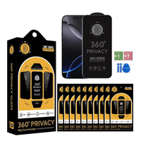 Protection de la vie privée complète en gros pour les fabricants 360 °   Verre trempé anti-espion pour iPhone 16 15 Pro Max Plus