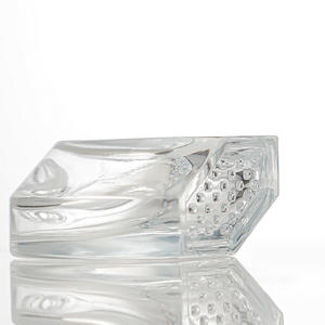 Botella de perfume cuadrada de vidrio recargable de 30 ml con tapa azul zafiro, atomizador en spray, botella de fragancia vacía para viaje, herramienta de maquillaje. - Product Image 3