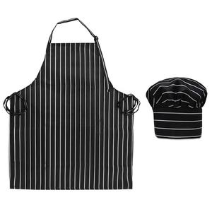 Custom European Style 100% Polyester Washable Chef <b>Bib</b> <b>Apron</b> Set with 1-4 Pockets for Daily Use - Product Image 3