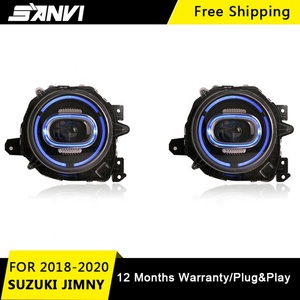 SANVI 2 pièces Ensemble de phares 12V Jaune pour SUZUKI JIMNY 2018 2019 2020 LED Feux de croisement/route avec DRL LED Clignotants LED Lampe LED - Product Image 2