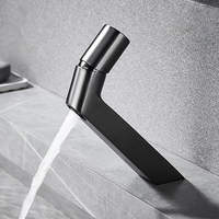 Robinet de lavabo commercial moderne en laiton, mitigeur chaud/froid monotrou pour projets hôteliers et d'appartements