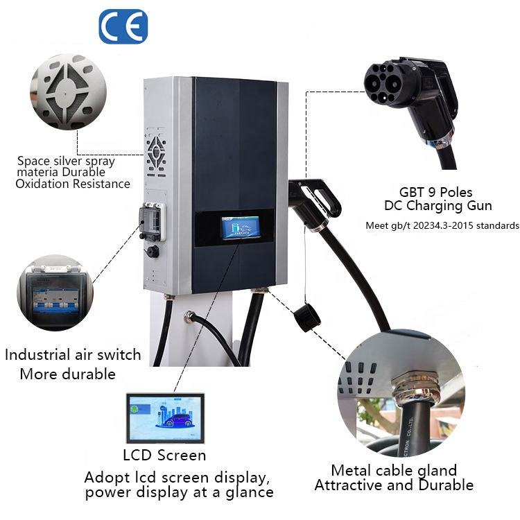 7kw-40kw CCS2 DC Fast Charging Wall-Mounted Commercial Post for New ...