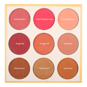 Palette <span class=keywords><strong>de</strong></span> fard à joues minéral mat longue tenue 9 couleurs avec <span class=keywords><strong>logo</strong></span> personnalisé, formule en poudre hautement pigmentée 30g, taille standard, teint moyen - Product Image 2
