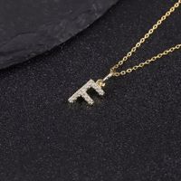 Collier pendentif lettre F pour femme NOVA, plaqué or, argent sterling incrusté de moissanite, chaîne câble, style punk, mariage