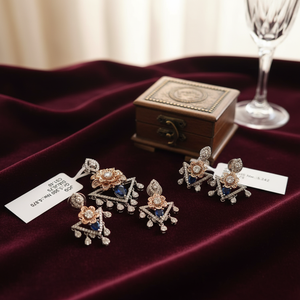 ชุดสร้อยคอจี้เพชรหรูหราที่ได้รับการรับรองจาก IGI ชุดสร้อยคอสีโรสโกลด์สีขาวทอง14K โรเดียมที่สวยงามตัดเพชรที่สวยงาม - Product Image 3
