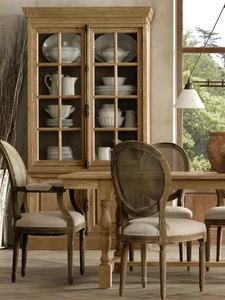 Bibliothèque RHGrand en chêne antique avec verrous à crémonon, vitrine à 8 portes en verre pour bibliothèque, meuble de bureau de luxe en bois vintage pour la maison - Product Image 5