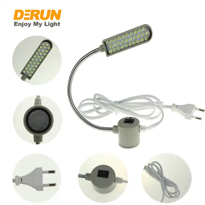 Lampe industrielle CE RoHS 30pcs LED col de cygne Portable Flexible LED Machine à coudre Lumière, LAMPE-COUTURE