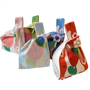 Bolso de mano de poliéster tejido, lindo estilo japonés/coreano, versátil, para el trabajo o el almuerzo, para mujer - Product Image 1