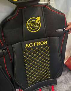 Coprisedili per auto in pelle PU Premium in cotone di lusso 5D personalizzati per SITRAK VOLVO Tractor truck front 2 pezzi - Product Image 3