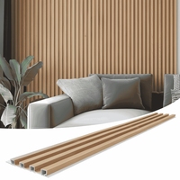 Décoration intérieure, panneaux muraux en WPC à grain de bois, panneaux de revêtement mural en WPC pour la maison, la villa, l'hôtel