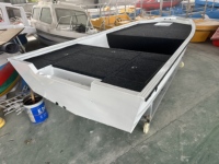 Bateau de pêche simple de 4,2 mètres en alliage d'aluminium soudé, moteur moins cher, vente chaude pour la pêche en lac et en rivière