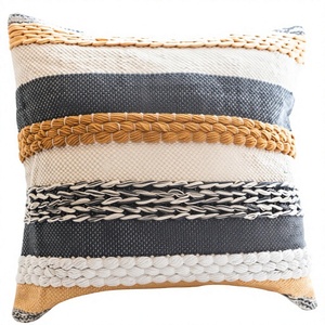 Hot Selling Beautiful Design Boho Outdoor Cotton Throw <b>Pillow</b> Cover Handwoven Geometric Vintage Removable Washable Decorative - Product Image 1