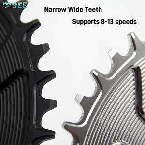 SeeMore ODM/OEM Plato <span class=keywords><strong>de</strong></span> Cadena CNC <span class=keywords><strong>8</strong></span>-13S para <span class=keywords><strong>Bicicleta</strong></span> <span class=keywords><strong>de</strong></span> Gravel 44/46T con <span class=keywords><strong>Dientes</strong></span> Estrechos y Anchos, Montaje Directo, Piñón Cerrado - Product Image 4