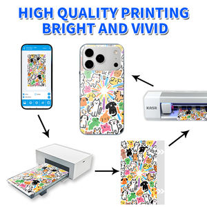 Özel cep telefonu geri cilt Sticker Impresora De Hidrogel boya süblimasyon kablosuz Mini taşınabilir fotoğraf yazıcı için DiY kapak - Product Image 2