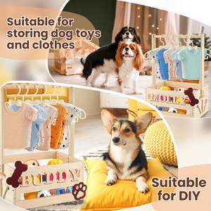 Деревянный шкаф для собак, ящик для хранения домашних животных с подвесными стержнями и персонализированными буквами алфавита, деревянный шкаф для домашних животных - Product Image 2