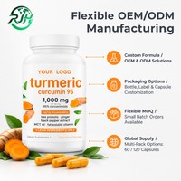 Capsules de Curcumine Pure OEM 95% Curcuminoïdes 1000mg Poivre Noir Vitamine C Supplément Adultes et Adolescents 120 Gélules Énergie Quotidienne