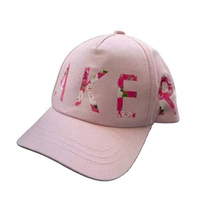 Cappellino da Baseball a 5 Pannelli Rosa con Stampa Floreale Termotrasferibile, Etichetta in Gomma di Design, Cappelli da Sole alla Moda con Cinturino Ricamato, Berretti di Lusso - Product Image 1