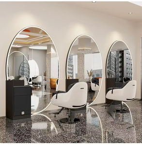 Armoire à Miroir Murale Moderne en Verre avec Éclairage LED Fourniture d'Usine pour <span class=keywords><strong>Salon</strong></span> de Coiffure Barbier Usage Beauté Miroir de Barbier Tendance Vente en Gros - Product Image 6