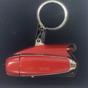 Porte-clés ouvre-bouteille ovale en alliage de zinc et plastique, léger, style tendance - Product Image 1