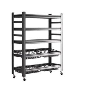 Organizzatore da <span class=keywords><strong>Cucina</strong></span> <span class=keywords><strong>Mobile</strong></span> Versatile con Cestello per Prodotti Rimovibile a 360° °   Scaffale Girevole con Ruote per <span class=keywords><strong>Dispensa</strong></span> della <span class=keywords><strong>Cucina</strong></span> - Product Image 6