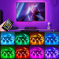 Barre lumineuse LED RGB pour jeux immersifs, kit maison intelligente, télécommande, éclairage de bureau pour salon, jeux immersifs RGB
