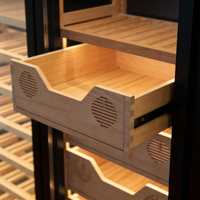 Armoire à vin commerciale sur mesure en acier inoxydable bronze électroplaqué à température constante