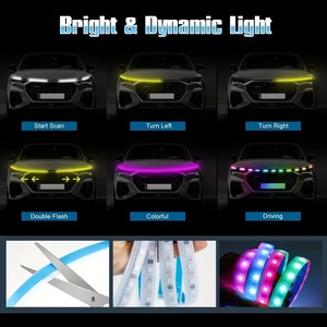 ไฟเดย์ไลท์ LED แบบไล่สีคู่ 24V สำหรับรถบรรทุก แถบไฟนำแสงบางเฉียบ ไฟเลี้ยว ไฟท้าย - Product Image 4