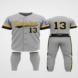 Custom Sublimated Baseball Jersey and <b>Pants</b> Set | Breathable Moisture-Wicking Button <b>Down</b> Teamwear | Full Kit OEM Sportswear - Product Image 2