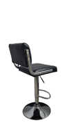 Chaise haute moderne en métal avec revêtement en cuir PU, siège pivotant réglable en hauteur - Meubles de restaurant commerciaux stables et durables