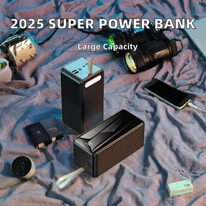 แบตสำรองความจุสูง 80000mAh รุ่นฮิตขายดีปี 2026 พร้อมไฟ LED ช่องเสียบ Type-C ช่องเสียบ USB สี่ช่อง ฟังก์ชั่นที่วางโทรศัพท์ กำลังไฟออก 15W - Product Image 2